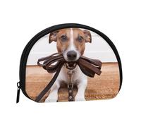 Dogs Jack Russell Terrier Animals, Women's Storage Bag Shell Makeup Bag Small Coin Purse Shell Change Pouch