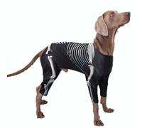 Dogs Jumpsuit Skeleton Costume 4 Leg Sweatshirt,sweatshirt dog bodysuit apparel outfits,skeleton dog costume for large dogs,Halloween Dog Skeleton Costumes,Clothes for Small Large Dogs-XL