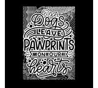 Dogs Leave paw Prints in Our Hearts Inspirational Quotes Fine Carving Stickers 50.4x71.1cm Glass Stickers White