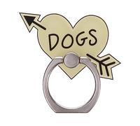 Dogs Love Heart Phone Ring Holder Grip Finger 360 Mount Stand Mobile Universal Loop for All Smartphones
