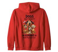 Dogs Make Me Happy Humans Make My Head Hurt Zip Hoodie