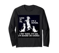 Dogs Mocking Humans Laughing at Our Problems Humor Long Sleeve T-Shirt