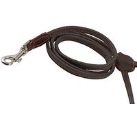 Dogs My Love 4ft Long Round Genuine Rolled Leather Dog Leash Brown (X-Small: 1/4" (6mm))