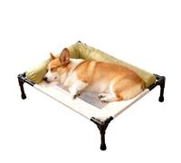 Dogs Outdoor Bed | Washable Cool Breathable - Raised Pet Basket Breathable Mesh Fabric - Suitable for Cats, Puppies, the Terrace, the Lawn, Camping, Ground, Home, Next to Bed and on the Floor
