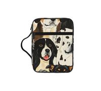 Dogs Pattern Print Soft Bible Storage Bag Scripture Holder Waterproof for Worship Travel Devotional