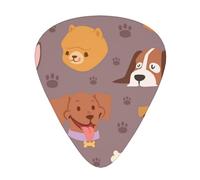 Dogs Patterns,12 Pcs Guitar Pick,3 Different Thickness Plectrums for Acoustic Guitar Bass Ukulele (0.46mm 0.96mm 0.71mm)