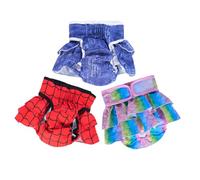 Dogs Physiological Pants,3 Reusable Diapers,Reusable Dog Diapers Female,Washable Diapers（3 Pieces * L Size，Waist Circumference Between 19-25.5 inches）