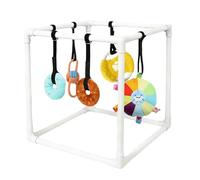 Dogs Play Gym Appliance - Assemble Frame with 5 Toys | Equipment For Dogs Playground - For Training, Biting Behavior, Calming, Indoor Floor Games and Boredom at Home