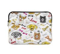 Dogs Playful Laptop and Tablet Bag, Waterproof Computer Sleeve 15.6 Inch Laptop for Women