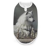 Dogs Playing Chess-American Eskimoess Dog Dog Shirts Sleeveless T-Shirt Pet Tank Top Soft Summer Vests Clothes for Dogs And Cat 2XL