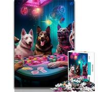 Dogs Playing Poker 1000 Piece Jigsaw Puzzles for Adults Gifts,Educational Games Home Decoration Deal As Gifts for The Whole Family 38x26cm