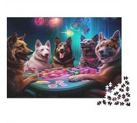 Dogs Playing Poker_2 Jigsaw Puzzles 1000 Pieces with Clean Edges Centenary Jigsaws As A Concentration Training Puzzle for Decompression And Decor 52x38cm/1000pcs
