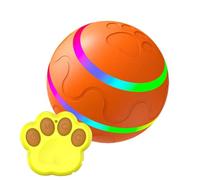 Dogs Rolling Ball - 500mAh Interactive Pet Toy with LED Lights | 8cm Remote Control Puppy Balls | Rechargeable Cat Ball Toy | Automatic Moving Kitten Balls | Waterproof Pet Ball Toys for Pets Dogs Cat