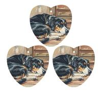 Dogs Sleeping in The House Car Air Freshener, 3 Pcs Love form Hanging Air Freshener Cards, Long Lasting Fragrance Scented Cards for Car, Home, Office Black-style