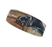 Dogs Sleeping in The House Headbands for Women & Men Sports Headband, Fits All Head Sizes, Ultra Absorbent & Non-Slip Sweatband for Running, Yoga, Gym