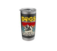 Dogs Solve Most of My Problems Kayaking Solves The Rest Stainless Steel Insulated Tumbler