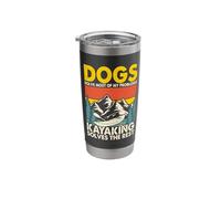 Dogs Solve Most of My Problems Kayaking Solves The Rest Stainless Steel Insulated Tumbler