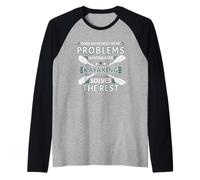 Dogs Solves Most of My Problems Whitewater Kayaking The Rest Raglan Baseball Tee