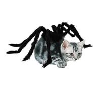 Dogs Spider Halloween Costume Pet Cosplay Spider Costumes Realistic Plush Dog Costumes with Bright Eyes and Adjustable Self Adhesive Strap Black L|Pet costume
