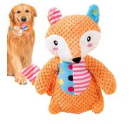 Dogs Squeaky Toys - Plush Animal Shape, Interactive Game Feature, Crinkle Paper Chewing Design, Canine Mental Stimulation Equipment, Soft Bite Engagement Tool | for Indoor Outdoor Backyard Fetch Train