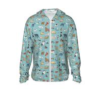 Dogs Sun Protection Hoodie Long Sleeve Top Adult Uv Protection