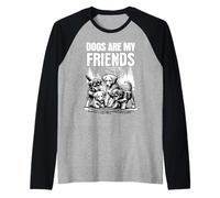 Dogs Teach Me What Friendship Means | Loyalty and Patience Raglan Baseball Tee