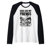 Dogs Teach Me What Friendship Means | Loyalty and Patience Raglan Baseball Tee