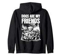 Dogs Teach Me What Friendship Means | Loyalty and Patience Zip Hoodie