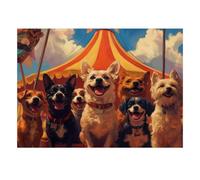 Dogs Tent Sky 1000pcs Mini Puzzle For Family Challenging | 70x50cm Cardboard Living Room Decor Durable Structure Birthday Gift Anxiety Relief