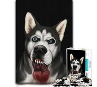 Dogs Tongue Artistic Wooden Puzzle for Adults, 500 Pieces | Clear image details: a simple way to organise the image over several sessions.