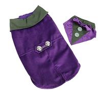 Dogs Tuxedo Cute Elegant Fashionable Retro Dog Formal Wedding Party Suit with Bow Tie for Small and Medium Dogs Cats Purple (S)
