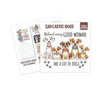 Dogs Wall Calendar 2026,Funny And Satirical Dog Licking Wall Calendar,Monthly Schedule Display Whiteboard Desk Planner For Dog Lovers Board Work Holidays Home Offices