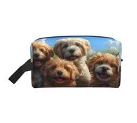 Dogs Water-Resistant Travel Toiletry Organizer Bag, Large Capacity Portable Cosmetic Storage for Gym/Daily Essentials
