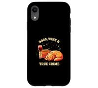 Dogs Wine True Crime Golden Retriever Case Files Case for iPhone XR