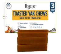 Dogsee Toasted Yak Chews for Dogs (Medium - 3 Chews) | Extra Long-Lasting | Double Cooked for Extra Smoky Cheese Flavor | Rich in Protein & Calcium | Easy to Digest | for Cleaning Teeth