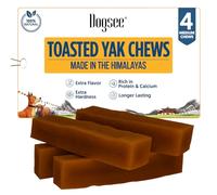 Dogsee Toasted Yak Chews for Dogs (Medium - 4 Chews) | Extra Long-Lasting | Double Cooked for Extra Smoky Cheese Flavor | Rich in Protein & Calcium | Easy to Digest | for Cleaning Teeth