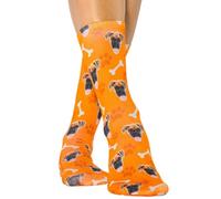DOGSY Supreme Quality Personalised Dog Face Socks | Customised With Your Dogs Face Perfect For Birthdays, Valentines, Anniversary | Great Gifts For Friends, Boyfriend, Mum, Dad. (Orange, Mens 6-8)
