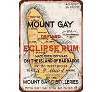 DOGT 1937 Mount Gay Eclipse Rum Vintage Look Reproduction Metal Tin Sign Vintage TIN SIGN 7.8 * 11.8 inch(L * W)