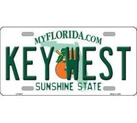 DOGT Key West Florida Novelty Metal License Plate Vintage TIN SIGN Size: Approx. 20 * 30cm/ 7.8 * 11.8 inch(L * W)