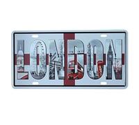 DOGT Vintage Auto Tag License Plate Metal Sign,London Decoration Retro Tin Sign TIN SIGN 7.8X11.8 INCH
