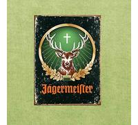 DOGT Vintage Jagermeister Retro Tin Sign Metal Sign TIN SIGN 7.8X11.8 INCH