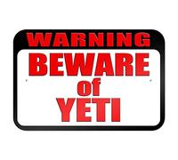 DOGT Warning Beware of Yeti 8x12 inches Metal Tin Sign