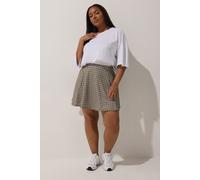 Dogtooth Check Mini Skirt Yours Brown 18