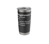 Dogtrovert Dog Lover Introvert Definition Noun Stainless Steel Insulated Tumbler