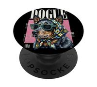 Dogue Australian Cattle Dog Fashion Magazines Cover Dogs PopSockets Adhesive PopGrip