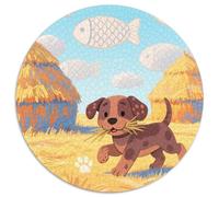 Dogue De Bordeaux 1000 Piece Jigsaw Puzzles Pet Dog Round Puzzles Creative Educational Games Unique Challenge Game for Adults And Kids 1000pcs (67.5x67.5cm)