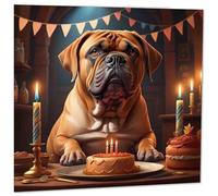Dogue de Bordeaux Birthday Card - B'day 145mm x 145mm