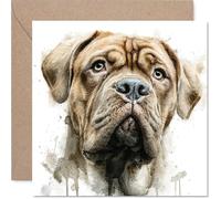 Dogue de Bordeaux Birthday Card for Men Women - Dog Breeds - Happy Birthday Card for Cousin Friend Son Dad, 145mm Bday Greeting Cards