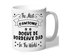 Dogue De Bordeaux Dad Mug Gift Pawsome (Black Print) Dog Lover Owner Birthday Men Fathers Day Present