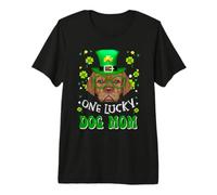 Dogue de Bordeaux One Lucky Dog Mom St Patricks Day Premium T-Shirt